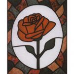 ROSE STAINED GLASS  PATTERN*