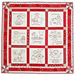 Mind Your Mama! Redwork Embroidery Quilt Pattern On Cd