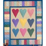 "SCRAPPY" HEARTS WALL QUILT