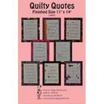 Quilty Quotes Quilt Pattern