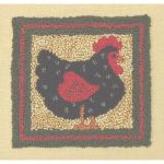 BLACK HEN PUNCHNEEDLE COMPLETE KIT