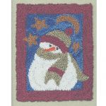 MIDNIGHT PUNCHNEEDLE SNOWMAN PATTERN