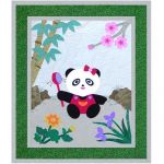 BABY PANDA IN SPRING TIME PATTERN