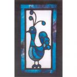 PEACOCK STAINED GLASS WALLHANGING *