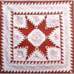 FEATHERED STAR REDWORK