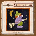 Li'l Woolies October Witch Ride Wool Wall Hanging Pattern