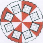 TABLECLOTH/TREE SKIRT WITH 8 PANEL-12" QUILT PATTERN*