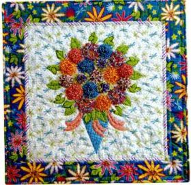 Tussy Mussy Mums Wall Quilt Pattern