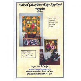 Stained Glass/ Raw Edge Applique Poppies Pattern