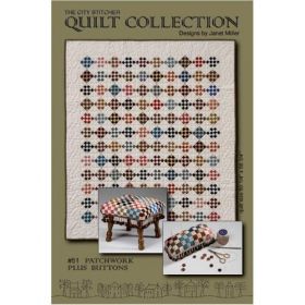 Patchwork Plus Buttons Quilt Pattern