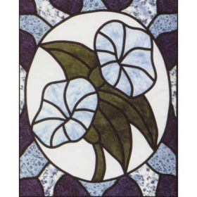 MORNING GLORY STAINED GLASS  PATTERN*