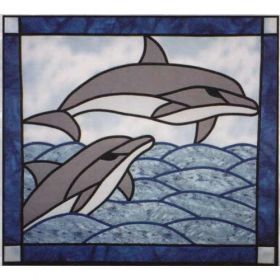 DOLPHINS STAINED GLASS PATTERN*