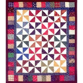 "SCRAPPY" PINWHEEL WALL QUILT