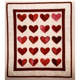 Heart After Heart Quilt Pattern w/Heart Template