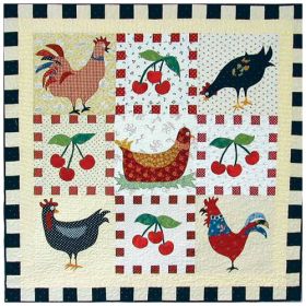 CHICKENS, CHERRIES, & CHECKS QUILT PATTERN