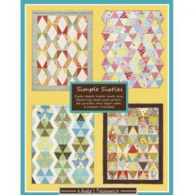 Sixty-degree angles made easy featuring large scale prints, fat quarters and layer cakes. 4 projects included. Designed by Heather Mulder