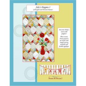 Ada's Poppies I Crib and Pennant Banner Quilt Pattern