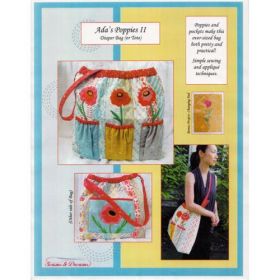 Ada's Poppies II Diaper Bag or Tote Quilt Pattern