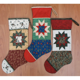 Winter Star Stocking Quilt Pattern