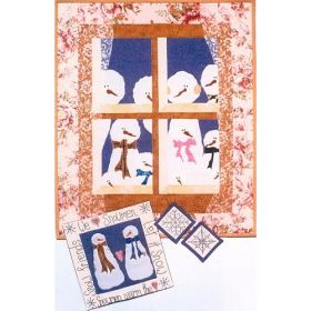 SNOWMEN PEEKING WALL HANGING QUILT PATTERN