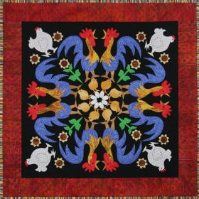 Rowdy Roosters #9 Circle Of Friends Series Quilt Pattern