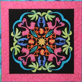 Fabulous Flamingos #7 in the Circle of Friends Series Applique Pattern