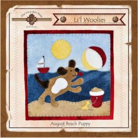 Li'l Woolies August Beach Puppy Wool Wall Hanging