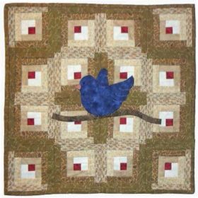 LOG CABIN & BLUE BIRD QUILT PATTERN*