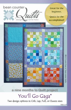 You'll Go Gaga Full Quilt Kit by Bean Counter Quilts, LLC