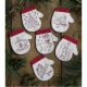 Redwork Mittens Ornaments Kit